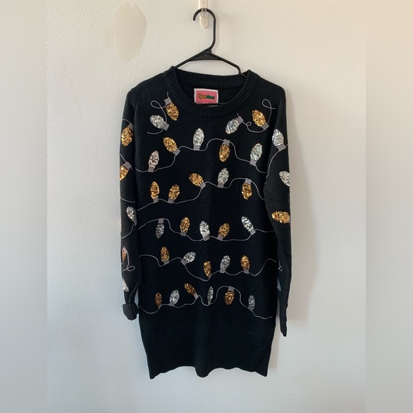 Tipsy Elves | Dresses | Christmas Light Sweater Dress | Poshmark